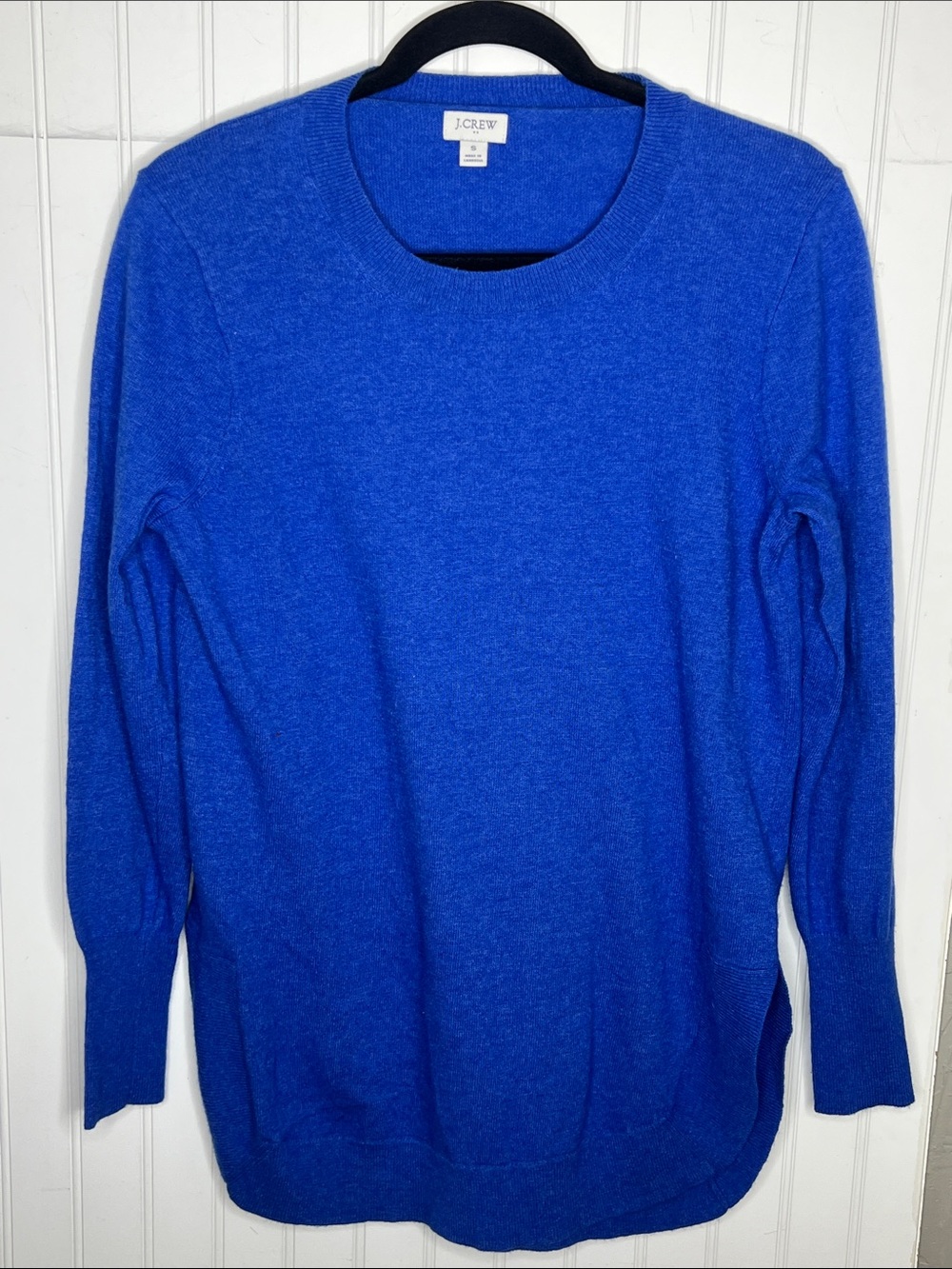 J. Crew Womens cobalt Blue Crewneck Sweater Size Small
